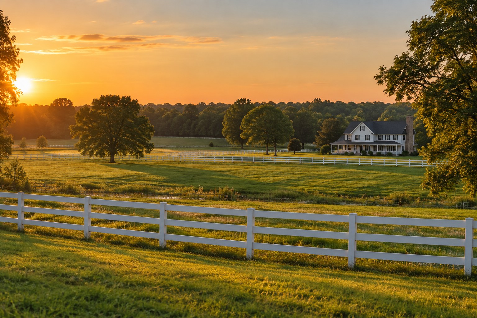 A Northern Virginia landscape at golden hour